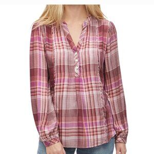 NEW MICHAEL STARS lucille shirt in pink combo Size XS Made in USA